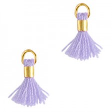 Mini Quaste Ibiza Style 0.7cm Gold-charmed violet